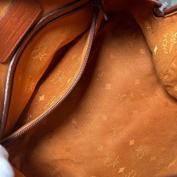 Authentic MCM Cognac Boston Bag. Made in Germany Golf Collection - Picture 7 of 7